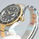 HP Factoty Luxury Clone Rolex Submariner Two-tone Black Face Watch Swiss 3235 Movement (4)_th.jpg